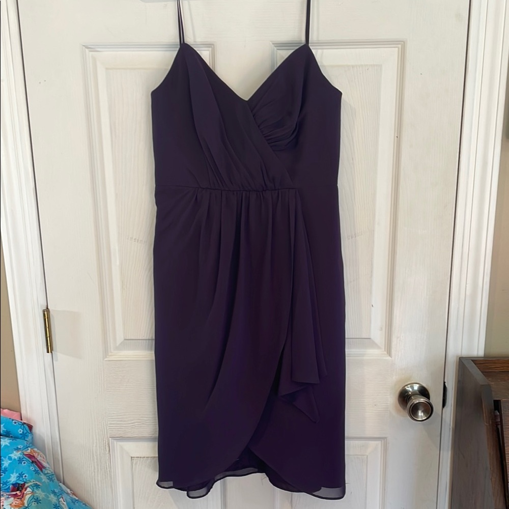 Alfred Angelo Size 8 Deep Purple Midi Dress
